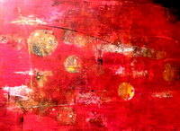 Cosmogonie Rouge ( acrylique sur toile 80 x 61 cm)