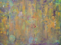 Cosmogonie Jaune (acrylique sur toile107 x 80 cm)