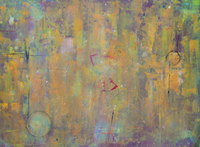 Cosmogonie Jaune (acrylique sur toile107 x 80 cm)